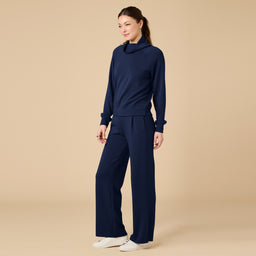 DreamTech Cowl Neck with Pleated Pant DreamTech Cowl Neck with Pleated Pant in Midnight