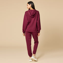 DreamTech Oversize Hoodie Lounge Set Cherry Cola