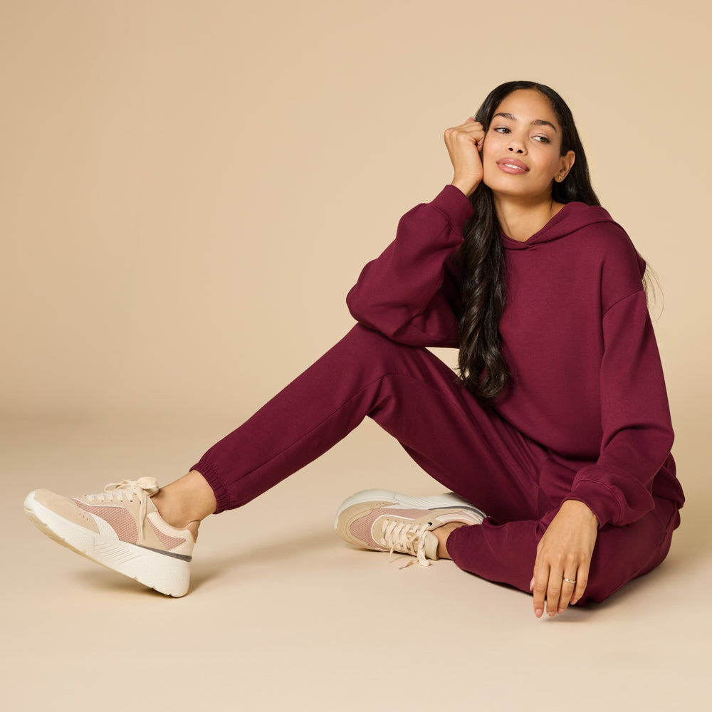 DreamTech Oversize Hoodie Lounge Set Cherry Cola