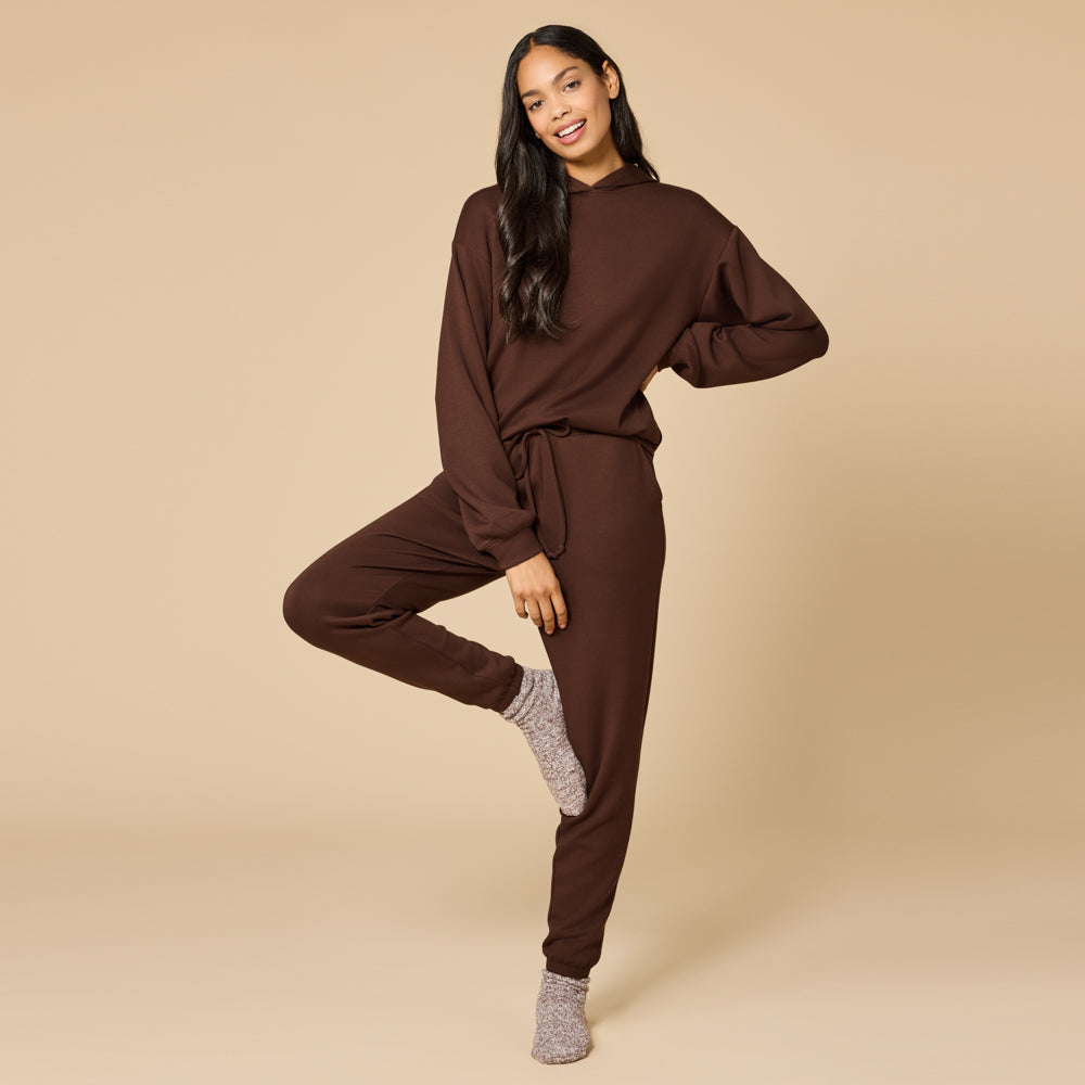 DreamTech Oversize Hoodie Lounge Set DreamTech Oversize Hoodie Lounge Set in Espresso