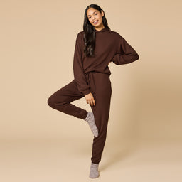 DreamTech Oversize Hoodie Lounge Set DreamTech Oversize Hoodie Lounge Set in Espresso