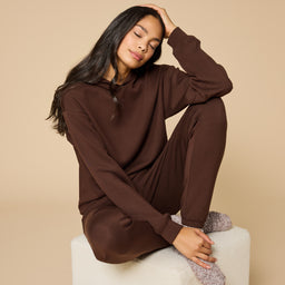 DreamTech Oversize Hoodie Lounge Set DreamTech Oversize Hoodie Lounge Set in Espresso