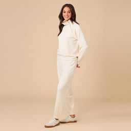 DreamTech Zip Mock Neck with Ankle Pant DreamTech Zip Mock Neck with Ankle Pant in Almond