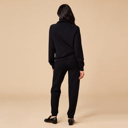 DreamTech Zip Mock Neck with Ankle Pant DreamTech Zip Mock Neck with Ankle Pant in Black