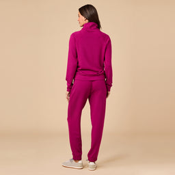 DreamTech Zip Mock Neck with Ankle Pant DreamTech Zip Mock Neck with Ankle Pant in Magenta
