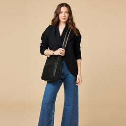 DreamTech Exaggerated Collar Cardigan DreamTech Exaggerated Collar Cardigan in Black
