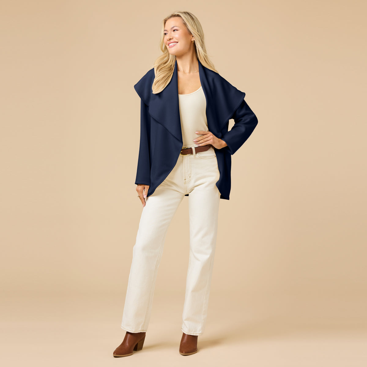 DreamTech Exaggerated Collar Cardigan DreamTech Exaggerated Collar Cardigan in Midnight