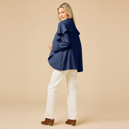DreamTech Exaggerated Collar Cardigan DreamTech Exaggerated Collar Cardigan in Midnight