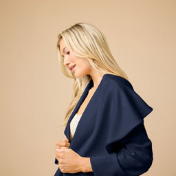 DreamTech Exaggerated Collar Cardigan DreamTech Exaggerated Collar Cardigan in Midnight