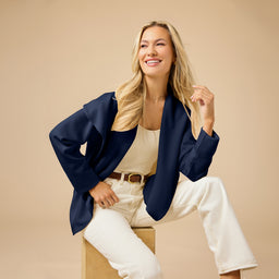 DreamTech Exaggerated Collar Cardigan DreamTech Exaggerated Collar Cardigan in Midnight