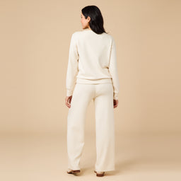 DreamTech Boat Neck with Pintuck Pant Set DreamTech Boat Neck with Pintuck Pant Set in Almond