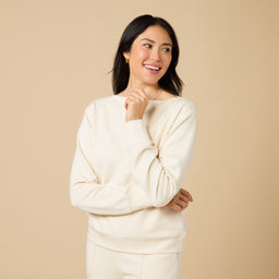DreamTech Boat Neck with Pintuck Pant Set DreamTech Boat Neck with Pintuck Pant Set in Almond
