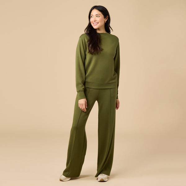 DreamTech Boat Neck with Pintuck Pant Set