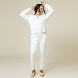 DreamTech Johnny Collar Lounge Set DreamTech Johnny Collar Lounge Set in Almond