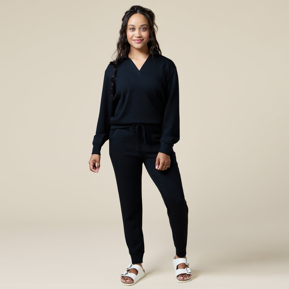 DreamTech Johnny Collar Lounge Set DreamTech Johnny Collar Lounge Set in Black
