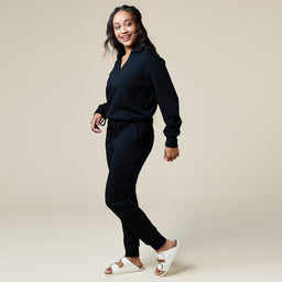 DreamTech Johnny Collar Lounge Set DreamTech Johnny Collar Lounge Set in Black
