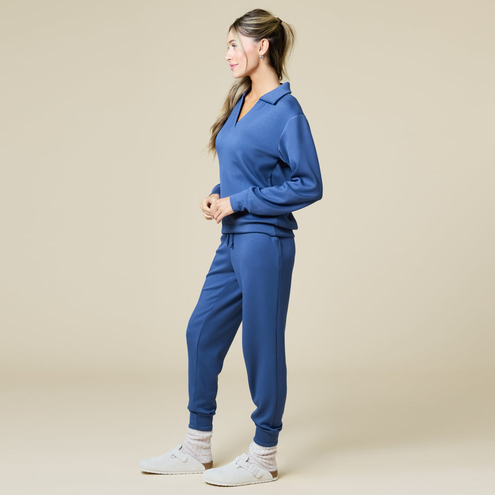 DreamTech Johnny Collar Lounge Set DreamTech Johnny Collar Lounge Set in Indigo