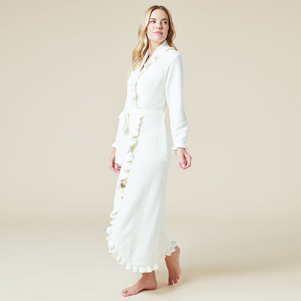Ruffle Chenille Robe Cloud
