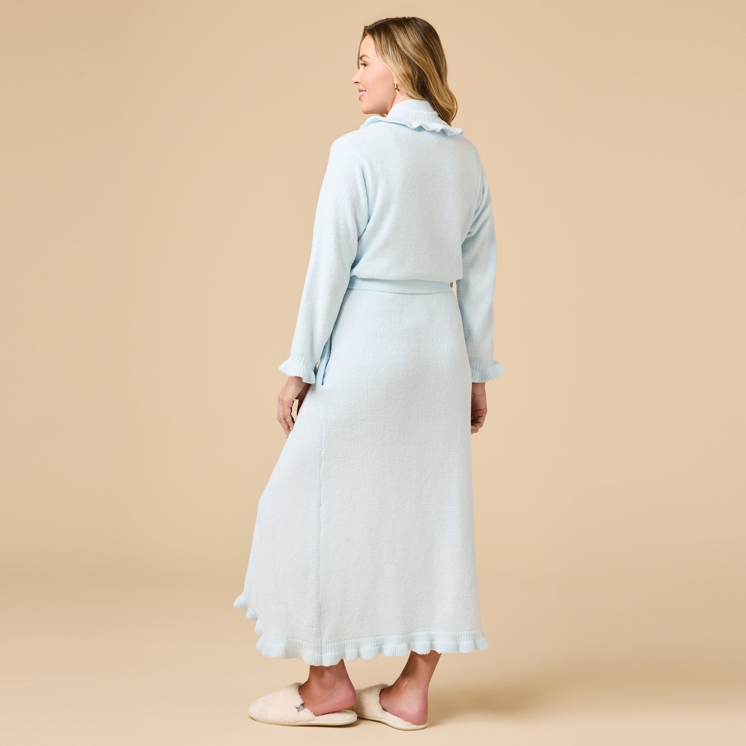 Ruffle Chenille Robe Ruffle Chenille Robe in Light Blue
