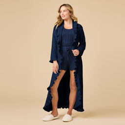 Ruffle Chenille Robe Ruffle Chenille Robe in Midnight