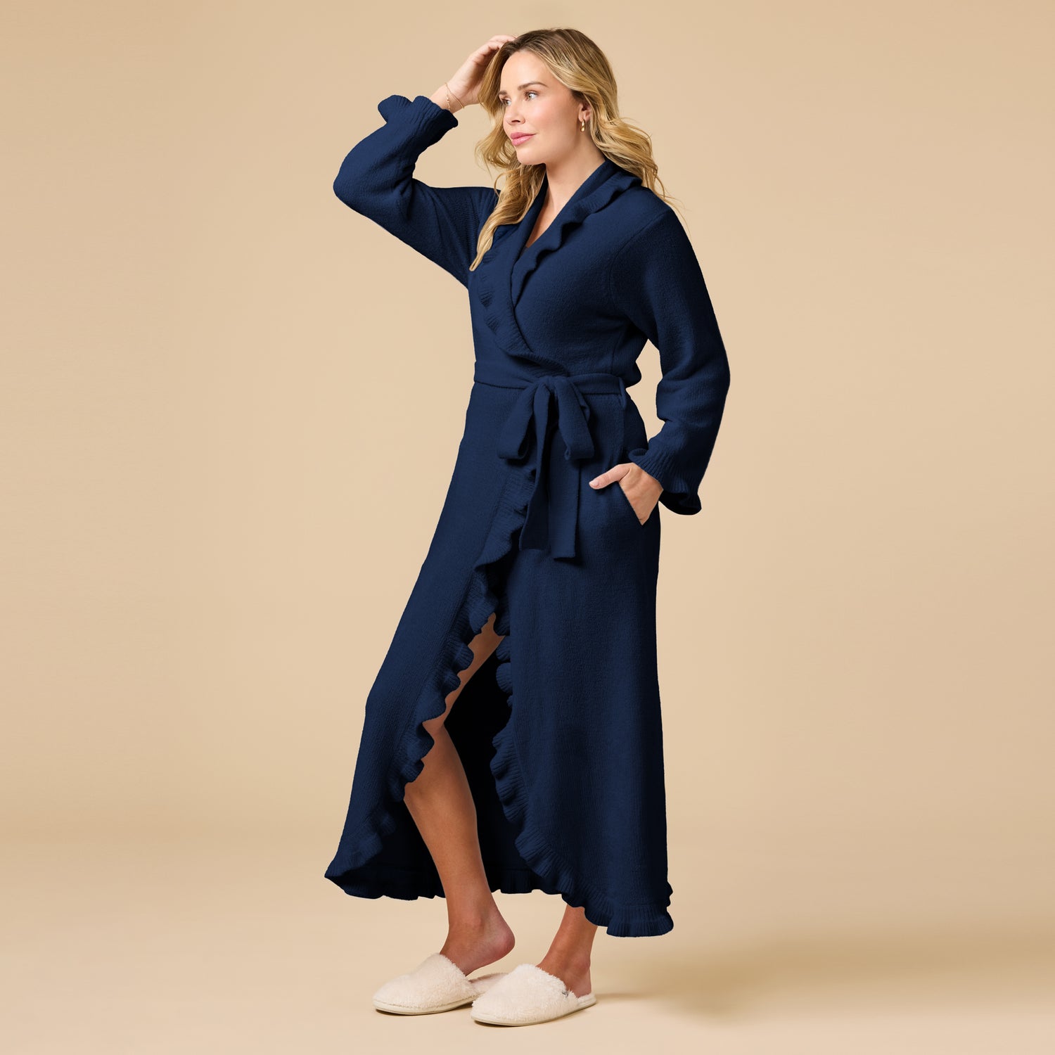 Ruffle Chenille Robe Ruffle Chenille Robe in Midnight