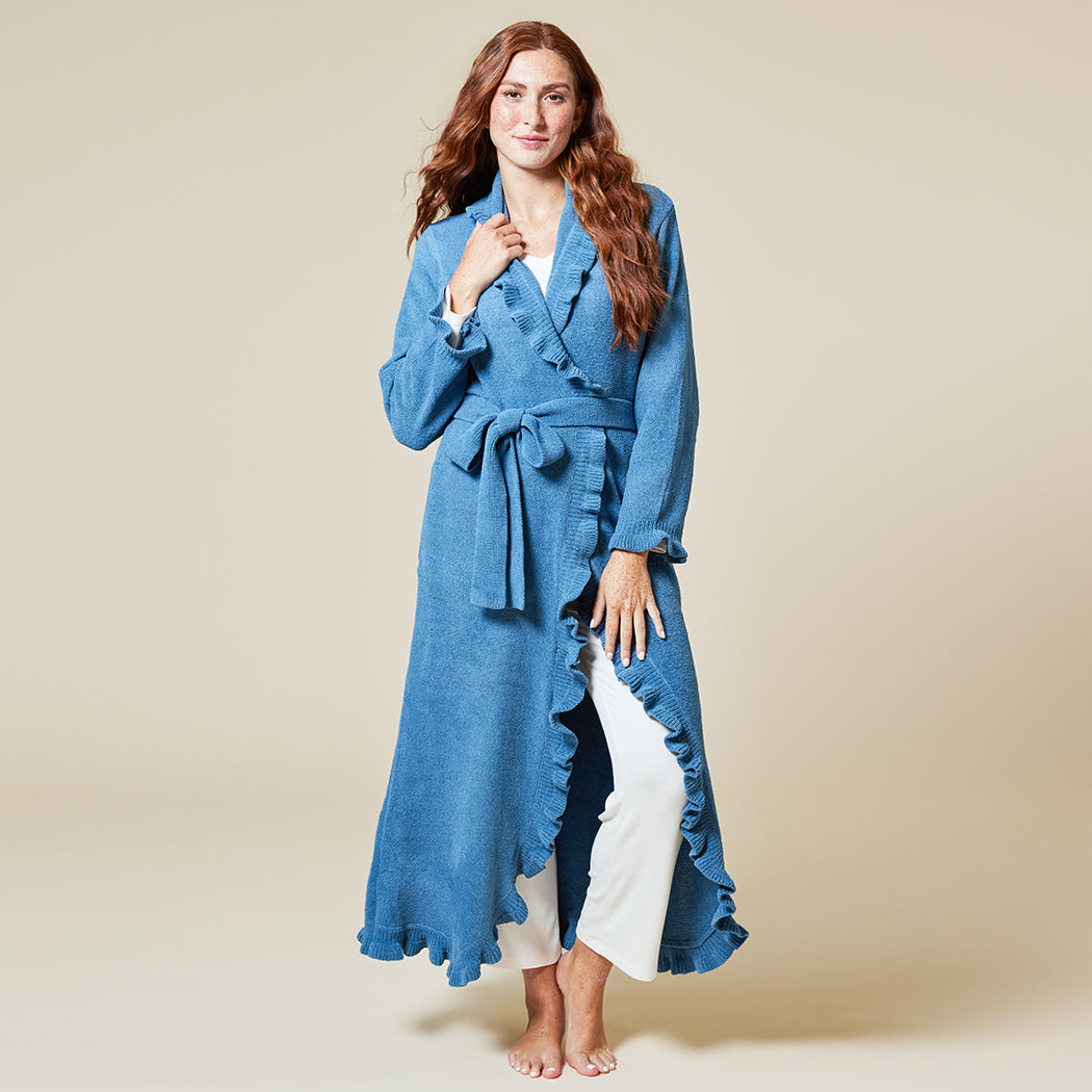 Ruffle Chenille Robe Spring Lake