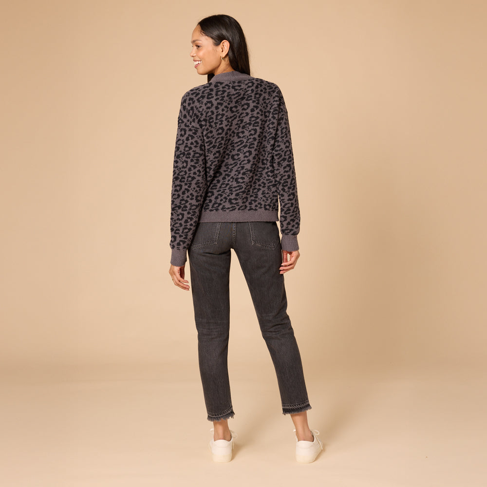 Marshmallow Crop Cardigan Wild Grey