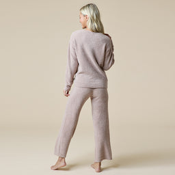 Solid Marshmallow V-Neck Lounge Set Solid Marshmallow V-Neck Lounge Set in Coco