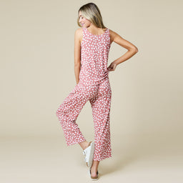 Ella Scoop Tank Capri PJ Set Ella Scoop Tank Capri PJ Set in Copper Rose Dot