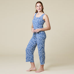 Ella Scoop Tank Capri PJ Set Ella Scoop Tank Capri PJ Set in Indigo Dot