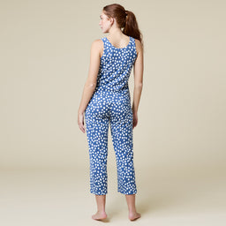 Ella Scoop Tank Capri PJ Set Ella Scoop Tank Capri PJ Set in Indigo Dot