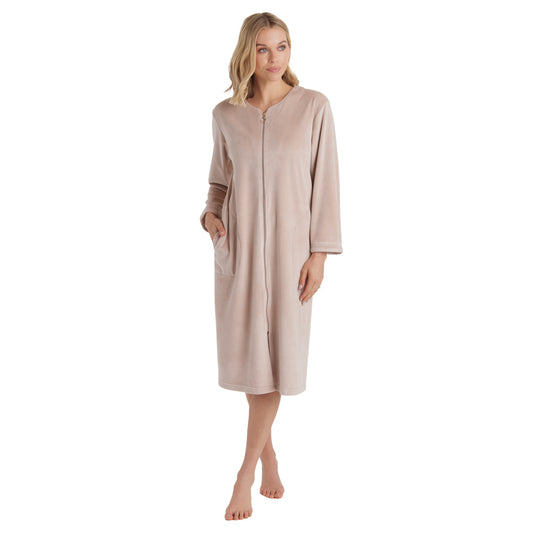 Amazon.com: Ladies Dressing Gowns Long Length Zip Up Bathrobes Unisex Zipper  Front Sleepwear Sexy No Hood Chic Housecoats Holiday Pajamas (Color : Gray,  Size : M-160cm) : Clothing, Shoes & Jewelry
