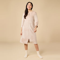 Serenity 42" 3/4 Sleeve Zip Robe Serenity 42" 3/4 Sleeve Zip Robe in Coco