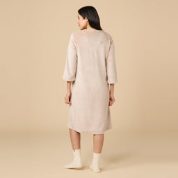 Serenity 42" 3/4 Sleeve Zip Robe Serenity 42" 3/4 Sleeve Zip Robe in Coco