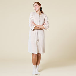 42" 3/4 Sleeve Serenity Shear Mink Zip Robe 42" 3/4 Sleeve Serenity Shear Mink Zip Robe in Coco