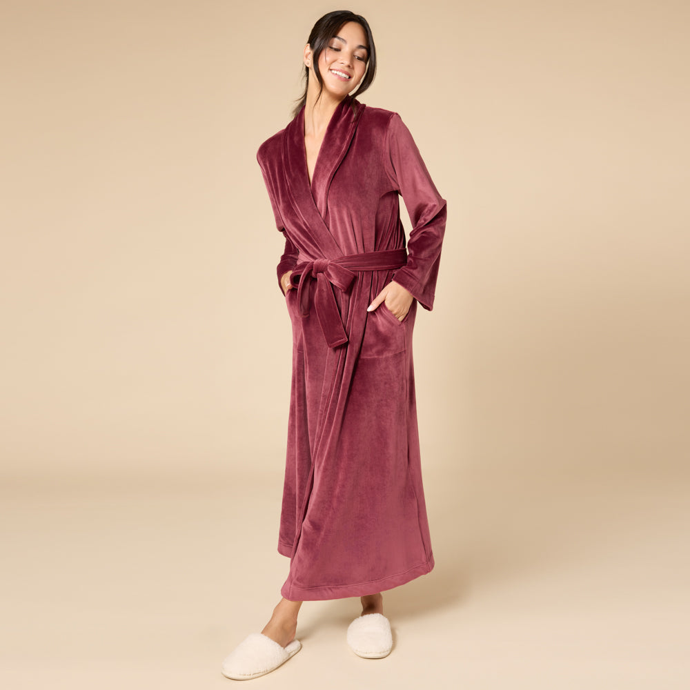 Serenity Wrap Robe Cherry Cola