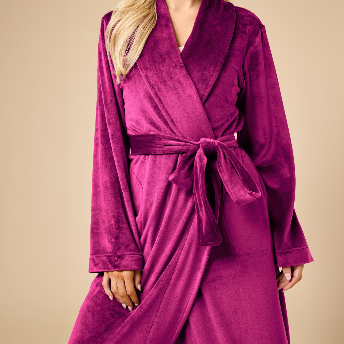 Serenity Wrap Robe in Magenta