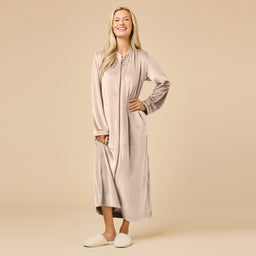 Serenity Shear Mink Zip Robe Serenity Shear Mink Zip Robe in Coco