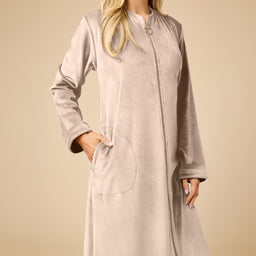 Serenity Shear Mink Zip Robe Serenity Shear Mink Zip Robe in Coco
