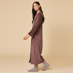 Serenity Shear Mink Zip Robe Serenity Shear Mink Zip Robe in Espresso