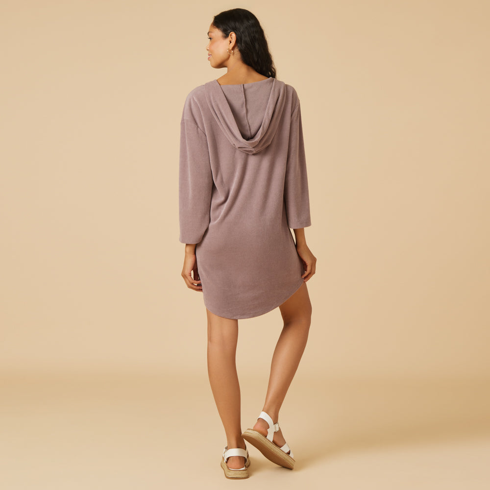 Terry Hooded Lounger Terry Hooded Lounger in Driftwood