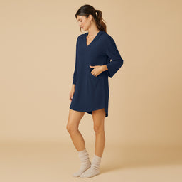 Terry Hooded Lounger Terry Hooded Lounger in Midnight
