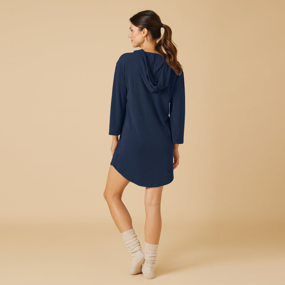 Terry Hooded Lounger Terry Hooded Lounger in Midnight