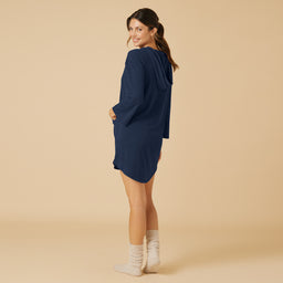 Terry Hooded Lounger Terry Hooded Lounger in Midnight