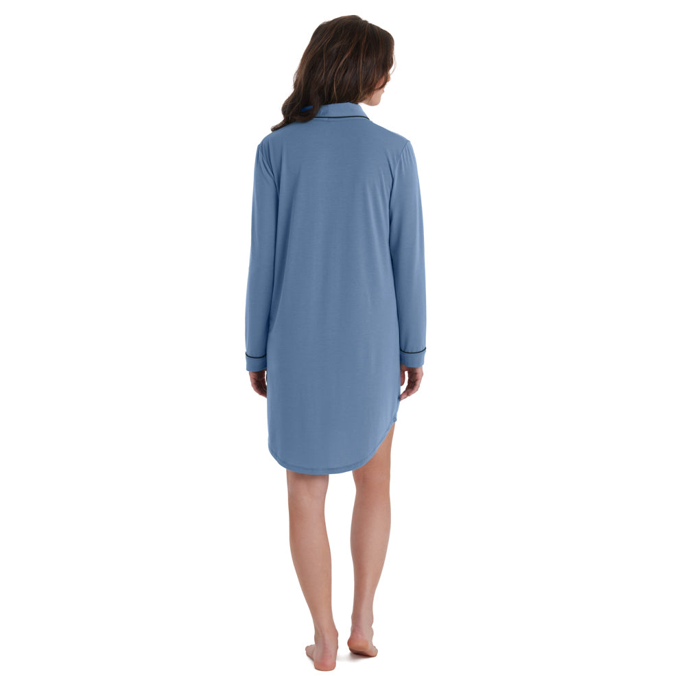 Tatum -36" Shawl Collar Sleepshirt Spring Lake