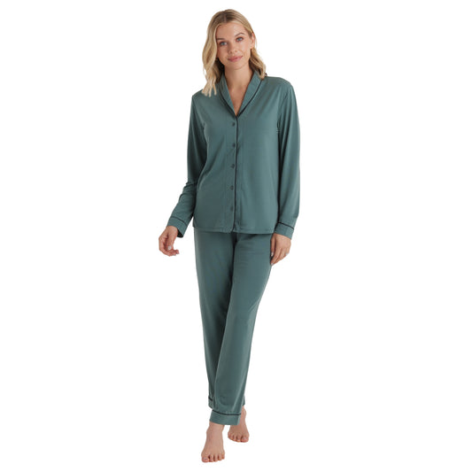 Sweet Comfort Soft Satin Sleepwear Long Sleeve Pajama Sets – FloraShe