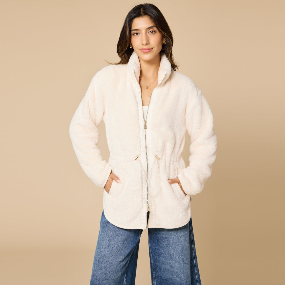 DreamPlush Zip Jacket Almond