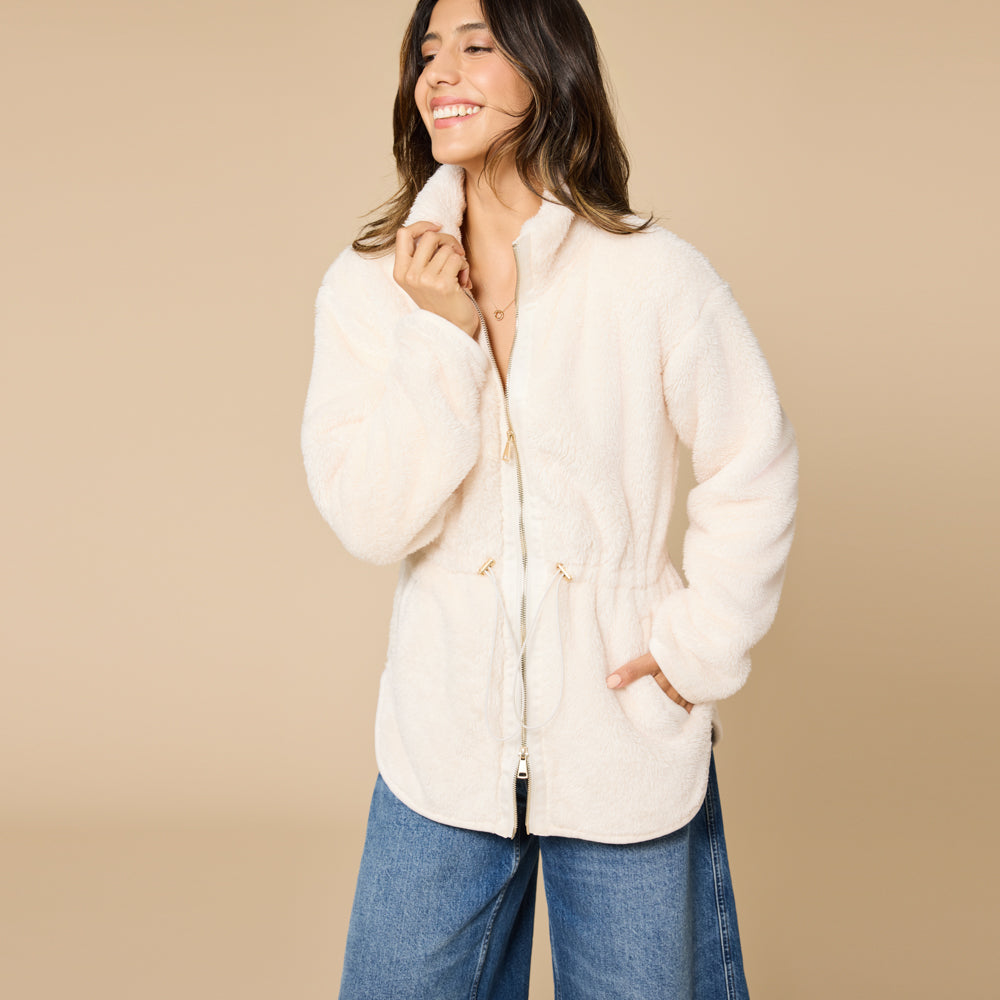 DreamPlush Zip Jacket Almond