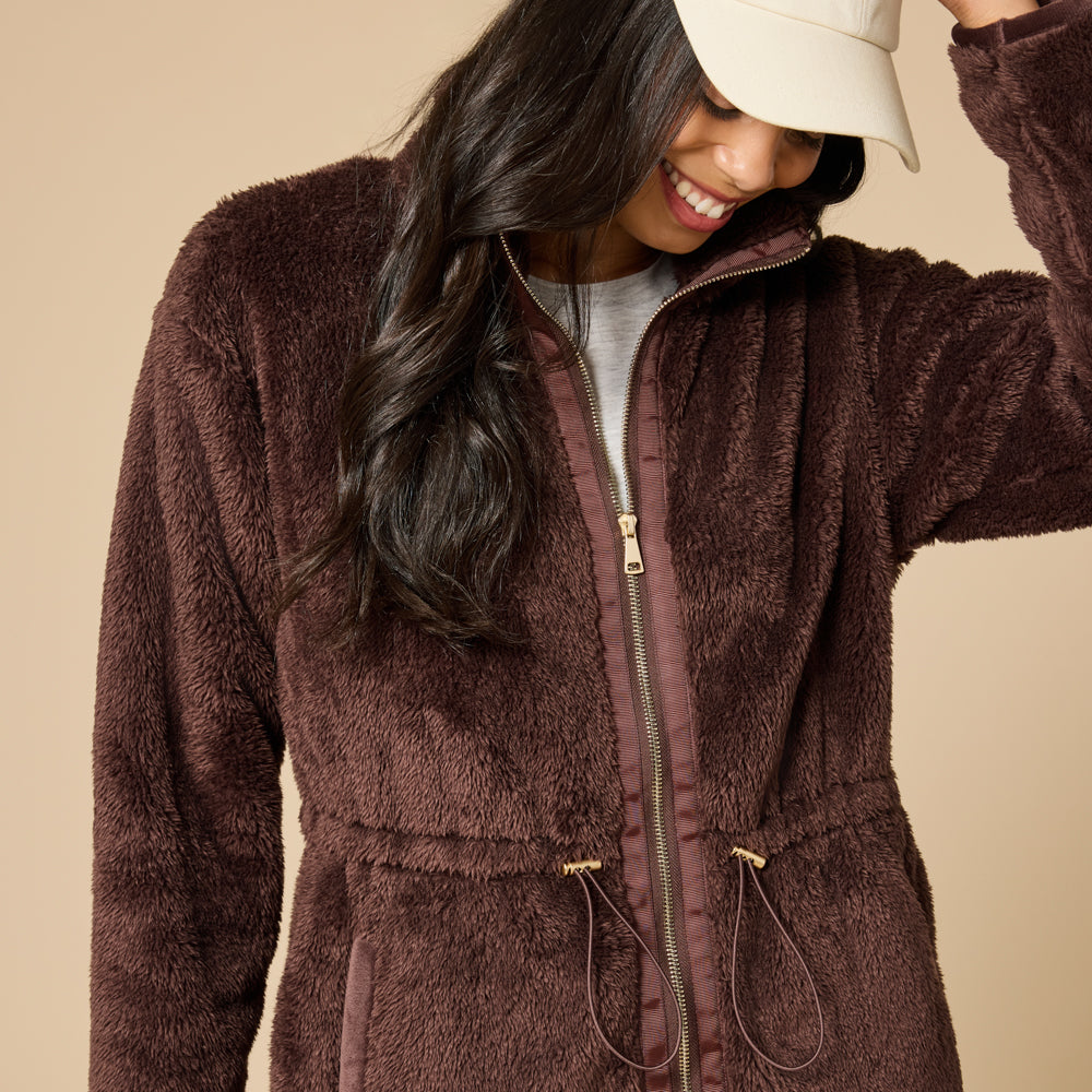 DreamPlush Zip Jacket Espresso