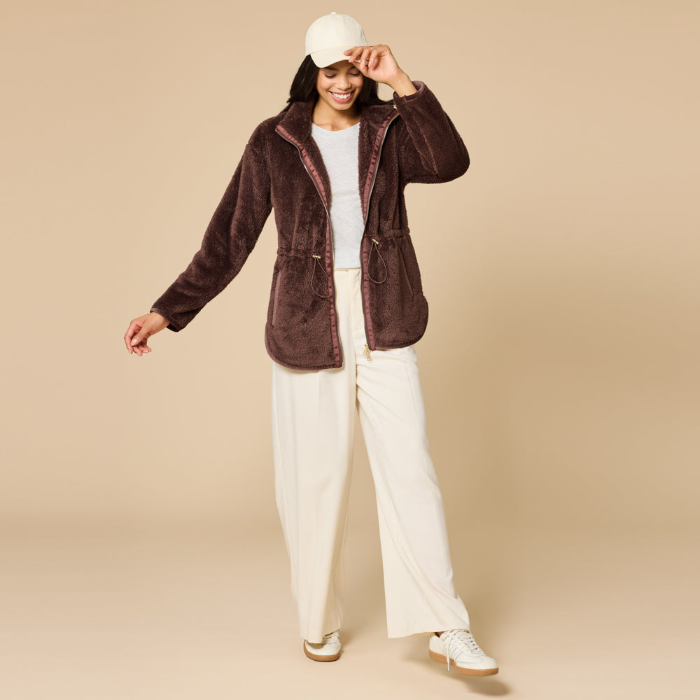 DreamPlush Zip Jacket Espresso